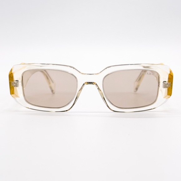 NEW PRADA PR17WS 19X30N SQUARE YELLOW WOMEN SUNGLASSES PRADA SPR 17W 19X30N - Picture 4 of 10